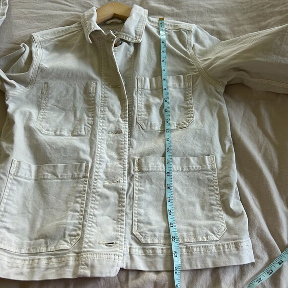 Vintage Gap Womens Beige Utility Jacket With Front Pockets & Button Closure - Si - Picture 6 of 9